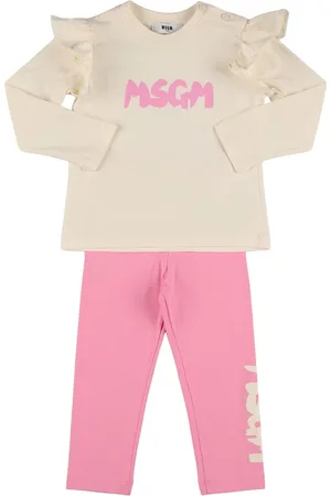 Msgm Camiseta Y Leggings De Jersey De Algodón