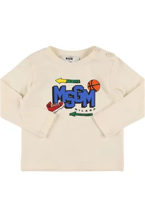 Msgm Camiseta De Algodón Jersey Con Manga Larga