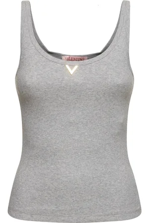 VALENTINO Tank Top De Jersey Con Logo