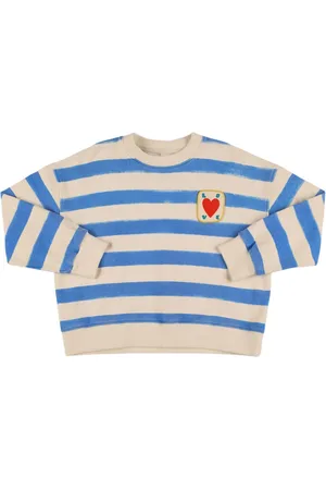 Jelly Mallow Sudadera De Algodón Con Cuello Redondo