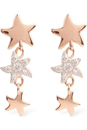 Dodo Pendiente Individual De Oro Rosa 9kt Y Diamantes