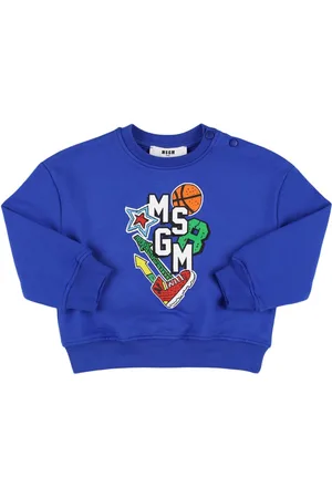 Msgm Sudadera De Algodón Estampada