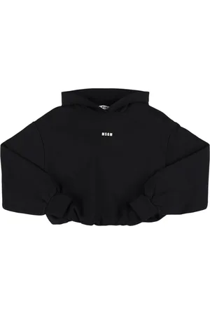 Msgm Sudadera Corta De Algodón Con Capucha