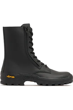 YOHJI YAMAMOTO Botas Combat De Piel