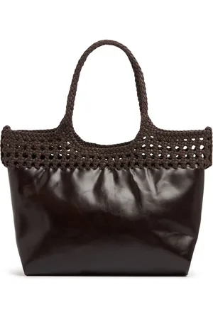 Hereu Bolso De Mano Elma De Piel Y Algodón