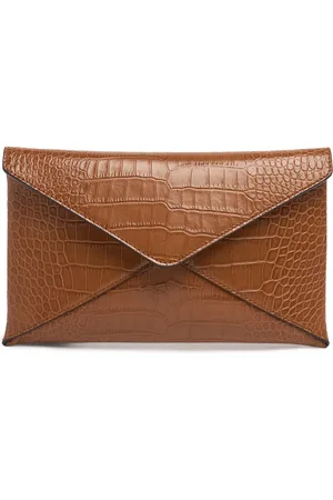 Michael Kors Clutch Mia Envelop De Piel Efecto Cocodrilo