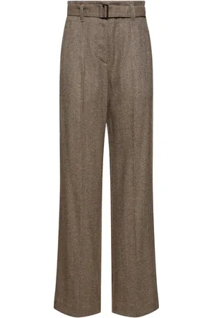 Brunello Cucinelli Pantalones Anchos De Lana