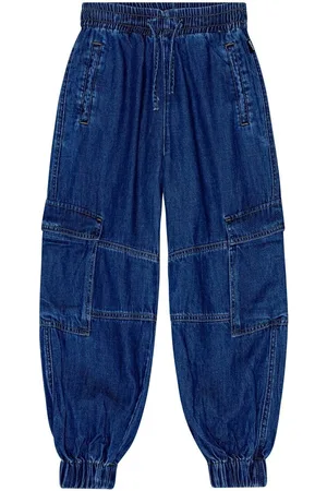 Molo Pantalones Cargo De Denim De Viscosa