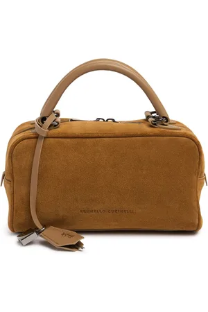 Brunello Cucinelli Bolso De Mano Softy Velour De Ante