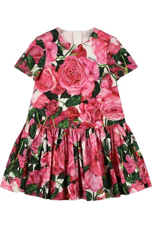 Dolce & Gabbana Vestido De Popelina De Algodón Estampado