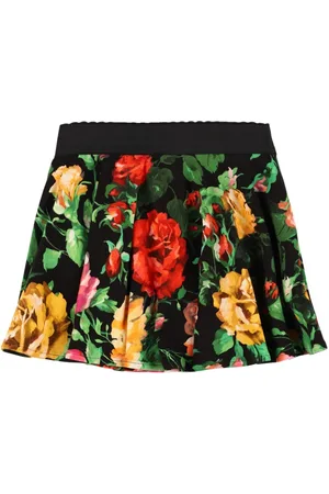 Dolce & Gabbana Falda De Algodón Con Estampado