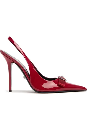 VERSACE Zapatos Destalonados De Piel 110 Mm