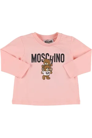 Moschino Camiseta De Algodón Jersey Con Manga Larga
