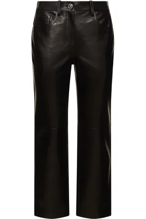 VERSACE Pantalones Rectos De Piel
