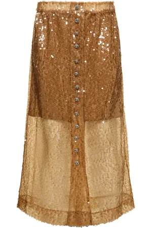 Paco rabanne Falda Midi Con Lentejuelas