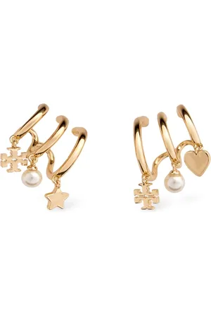 Tory Burch Pendientes De Aro Con Perlas Sintéticas