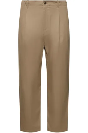 VALENTINO Pantalones De Gabardina De Algodón