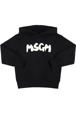 Msgm Sudadera De Algodón Estampado Con Capucha