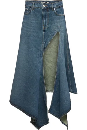 Y / PROJECT Falda Midi Asimétrica De Denim