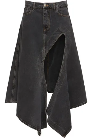 Y / PROJECT Falda Midi Asimétrica De Denim