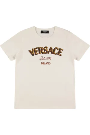 VERSACE Camiseta De Jersey De Algodón Con Logo