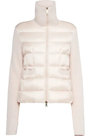 Moncler Cárdigan De Lana Acolchada