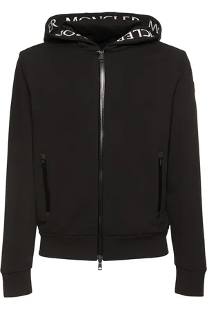 Moncler Sudadera De Algodón Con Cremallera Y Logo
