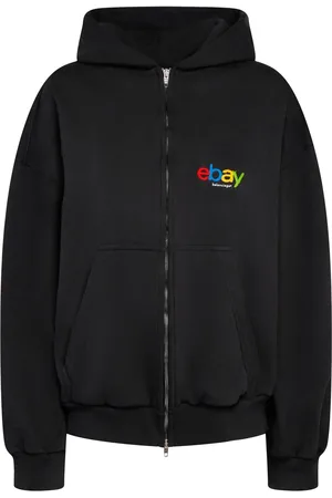 Balenciaga Sudadera De Algodón Con Capucha Y Cremallera