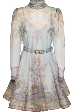 ZIMMERMANN Vestido Corto De Lino Y Seda