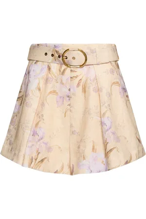 ZIMMERMANN Shorts De Lino Plisados