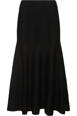 Khaite Falda Midi De Punto De Lana