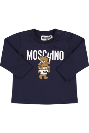 Moschino Camiseta De Algodón Jersey Con Manga Larga