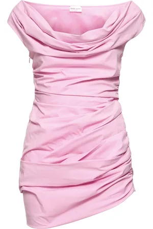 MAGDA BUTRYM Vestido Corto De Algodón Jersey Drapeado