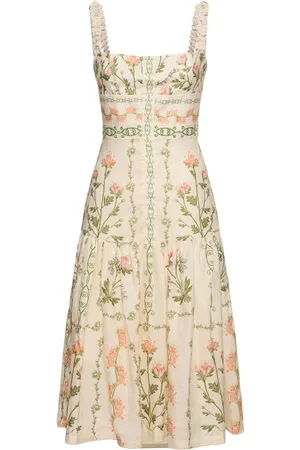 Agua by Agua Bendita Vestido Midi De Lino