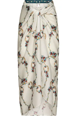 Agua by Agua Bendita Falda Sarong Larga Estampada