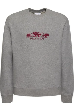 Maison Kitsuné Sudadera De Algodón Con Estampado