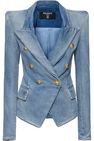 Balmain Chaqueta De Denim Con Botones