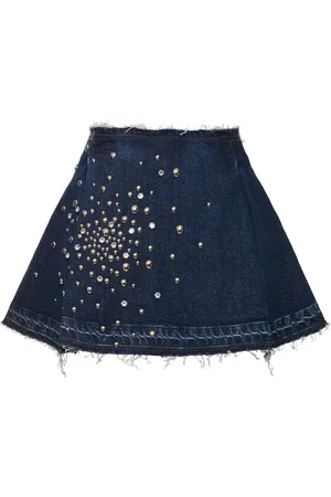 Des Phemmes Minifalda De Denim Con Decoraciones
