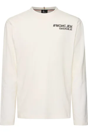 Moncler Camiseta De Manga Larga De Algodón Con Logo