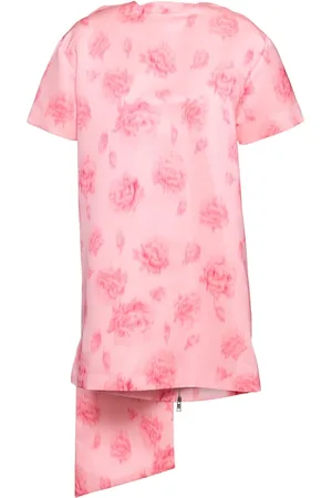 Msgm Vestido Estampado Con Bufanda