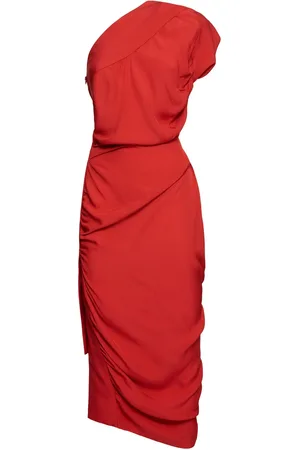 Vivienne Westwood Vestido Midi De Cady Con Un Hombro