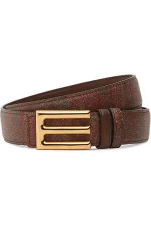 Etro Cinturón Reversible De Piel Con Logo