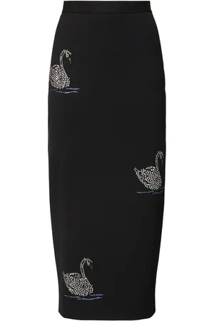 Msgm Falda Midi Bordada