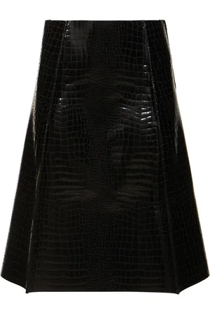 Tory Burch Falda Midi Efecto Cocodrilo