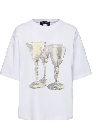 Msgm Camiseta De Algodón Estampada
