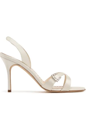 Manolo Blahnik Sandalias De Satén 90mm