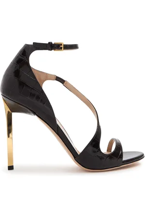 Tom Ford Sandalias De Piel Efecto Cocodrilo 105mm