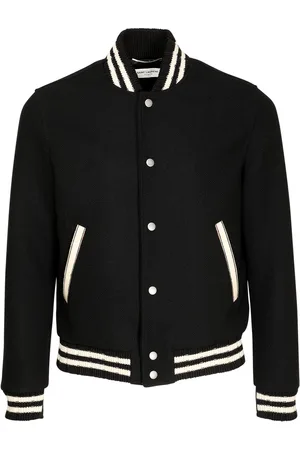 Saint Laurent Chaqueta College De Lana Con Parche De Logo