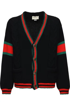 Gucci Cárdigan De Punto De Lana Con Tribanda
