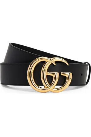 Gucci Cinturón De Piel Con Hebilla Brillante Gg 40mm